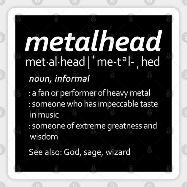 Blegh Definition Metal Music Fan Magnet by Gothic Rose Designs